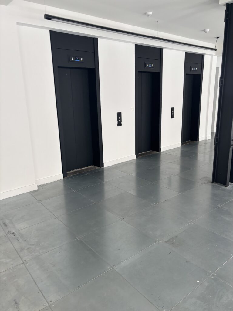 Handed-back office floor after completed dilapidations works in Holborn